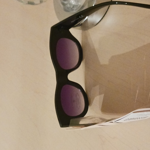 Black Embellished Thick Cat Eye Sunglasses - Picture 7 of 7